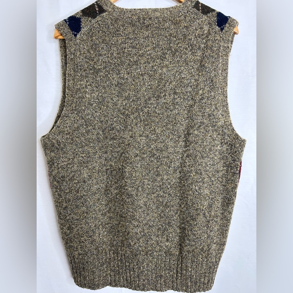 Polo by Ralph Lauren Men's V-Neck Argyle Wool Sweater Vest Size Large - Picture 2 of 6